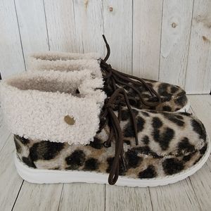 GYPSY JAZZ- ODION TAUPE LEOPARD HIGH TOP SNEAKERS